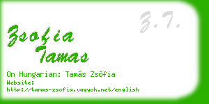 zsofia tamas business card